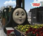 Эмили, локомотив изумрудно-зеленый является новым членом команды паровозов
